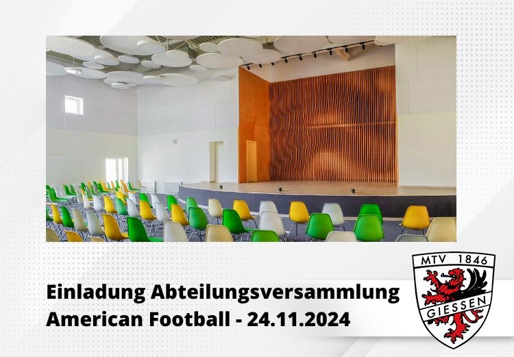Einladung zur Abteilungsversammlung American Footballabteilung - 24.11.2024